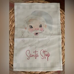 NEW Santa Stop Flag with Santa Design